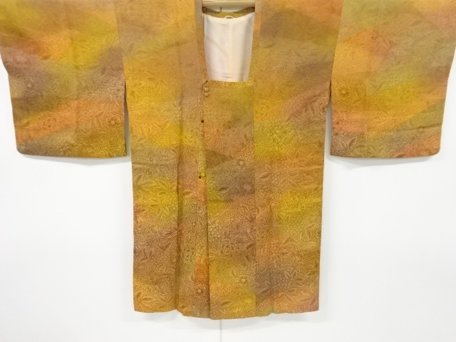 花模様織り出し暈しロング道行コート